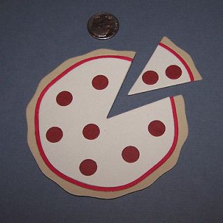 Pepperoni Pizza Quickutz Scrapbooking Paper Die Cuts / Card Toppers