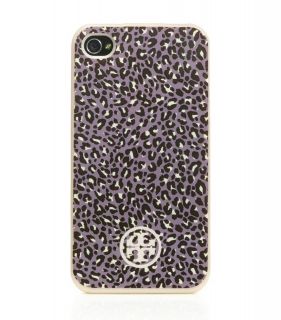 Tory Burch iPhone 4 Case dunraven Soft Cheetah print hydrangea New 