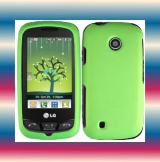 Green TracFone/Net10 LG LG505C Slider/Attune Snap on Phone Cover Hard 