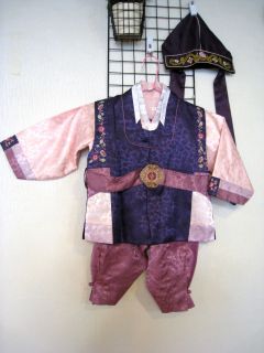   hanbok traditional costume korea clothes wt hat 4 pcs boys clothes 2