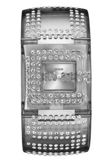GUESS Trend Silver Bangle Silver Dial Swarovski Crystals Womens Watch 