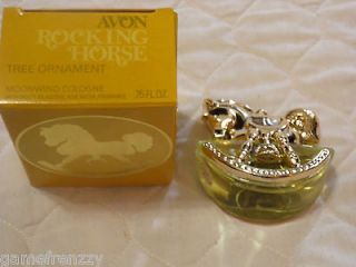 avon rocking horse collectible tree ornament with box time left
