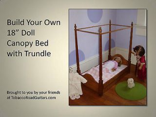 18 CANOPY BED WITH TRUNDLE WOODWORKING PLANS & INSTRUCTIONS