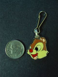 new disney dale of chip and dale charm zipper pull