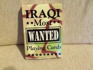 IRAQIS MOST WANTED   PLAYING CARDS   nib   free U.S. ship