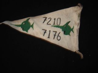 WWII GERMAN U  BOAT U 407 LAUGHING GREEN SWORDFISH TWO VICTORY FLAG
