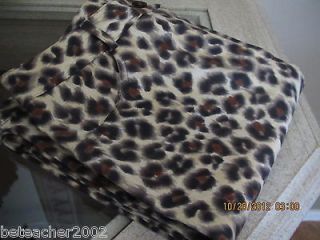 Vintage Womens Emanuel Ungaro Leopard Cheetah Print Jeans Pants 46 E 