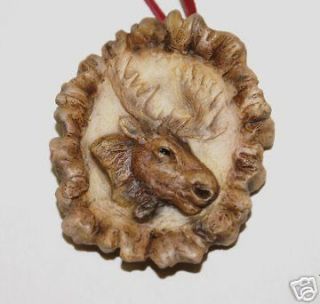 carved moose head antler burr replica  12
