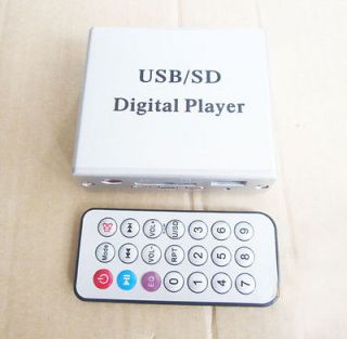 Alloy Aluminum Case MP3 USB SD Digital Player Remote Control Headphone 