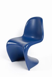 Verner Panton style S chair / Panton dining   ABS Plastic   Blue x2