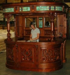   french canopy HOME BACK BAR furniture antique st covered Tiffany Glass