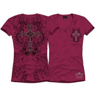 Katydid Collection Cranberry Cross with Vines Shirt S11CSSV 018