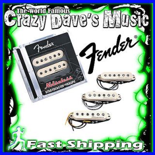 New Fender Vintage Noiseless Stratocaster Pickup Set of 3 White Strat