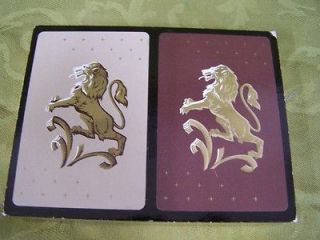 VINTAGE ROYALE LUSTERTONE DOUBLE DECK PLAYING CARDS LION COMPLETE SETS