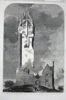 Newly listed National Wallace Monument Abey Craig Stirling 1861 Art