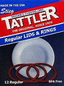New Tattler Reusable Canning Lids   Regular Mouth Lids & Rubber Rings 