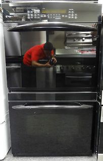   30 Double Electric Wall Convection Oven Black Glass 4.4 Cu. Ft