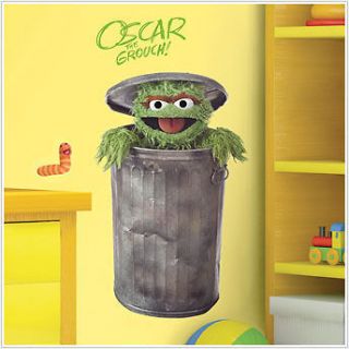 Sesame Street OSCAR THE GROUCH wall sticker MURAL decal 28 inches tall