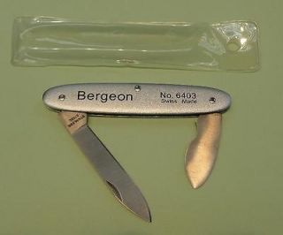 New Swiss Made BERGEON Watch Case Opener Folding Knife  