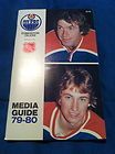 79 80 Wayne Gretzky Edmonton Oilers Media Guide Rookie Year Great 
