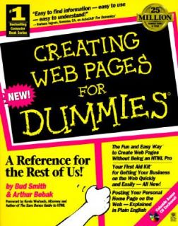 Creating Web Pages for Dummies by Bud E. Smith 1996, Paperback