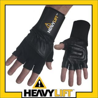   1250 Mens Training Grip with Wristwrap Black Weight Lifting Gloves