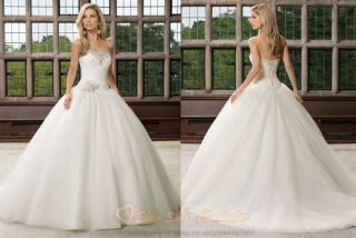 2012 New white/ivory wedding dress custom size 2 4 6 8 10 12 ​14 16 