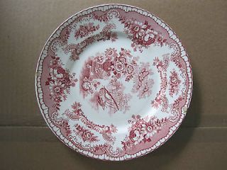 vintage john maddock sons collector plate red and white time