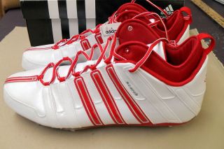 adidas scorch 8d mid football cleat white red size 16