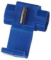   Blue Snap On Connector Crimp Wire Splicer Terminal Lock Splice Cable