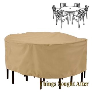 COVER for MED ROUND PATIO TABLE & SIX CHAIRS 6 Outdoor Furniture 