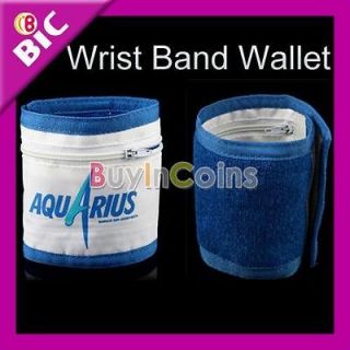 wristband wrist band wallet purse pocket sports running
