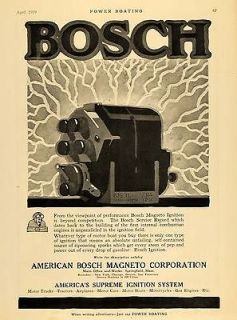 1919 Ad Bosch Magneto Ignition System Engine ZR4 Motor   ORIGINAL 