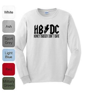   Badger Dont Care LONG SLEEVE T Shirt Give a Sht Youtube Funny HB 10
