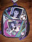   Justin Bieber Removable Lunch Book Bag Backpack Pockets Zippers Padded