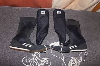   VINTAGE 80S CHAMP SPEED TALL GERMANY BLACK BOXING SHOES 14 1/2 14.5