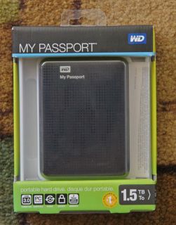 Western Digital My Passport 1 5 TB USB 3 0 Portable Hard Drive 