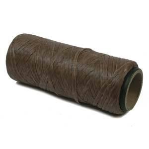 Medium Brown Sinew Spool Waxed Polyester Cord 1oz 125ft