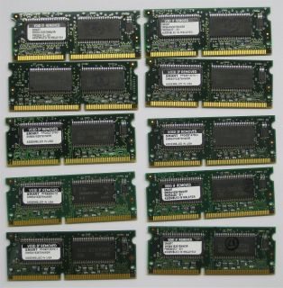 Lot of 10 Smart 128MB SODIMM 144pin SDRAM Memory SM564163578NW3R PC133 