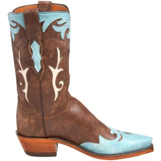 470 1883 by Lucchese Womens N4638 54 Western Boot Brown Turqouise 7 