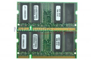 1GB 2 x 512MB Laptop Memory SODIMM DDR PC3200 400MHz
