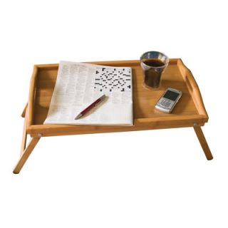 in 1 Lightweight Bamboo Wooden Serving Tray with Foldable Legs