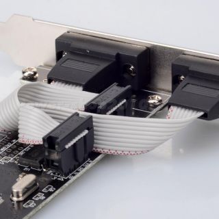 New PCI to Serial 2 Port Controller Card Based on AL0369 Adapter PW 