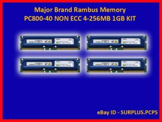 Dell Dimension 8200 8100 PC800 40 RDRAM 1GB Rambus