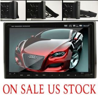 Double 2 DIN 7 in Dash Touch Screen Car Stereo DVD CD VCD MP3 Player 