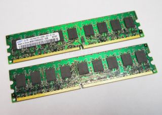 2GB 2 x 1GB 2Rx8 PC2 5300E 555 Major Brand DDR2 ECC Memory