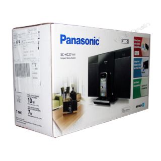 Panasonic SC HC27 Compact Stereo System with iPod Dock   Brand New 