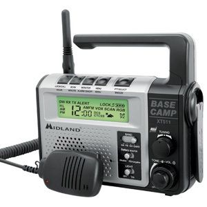   XT511 Base Camp 2 way Radio Emergency Crank Radio GMRS FRS Hand Mic AC