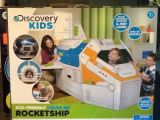 Discovery Kids Large 5 ft Long Indoor Color Me Rocketship Great Gift 