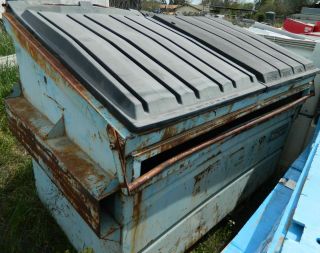 Metal Rolling Dumpster 6 ft Long 3 ft 6 inches Wide
